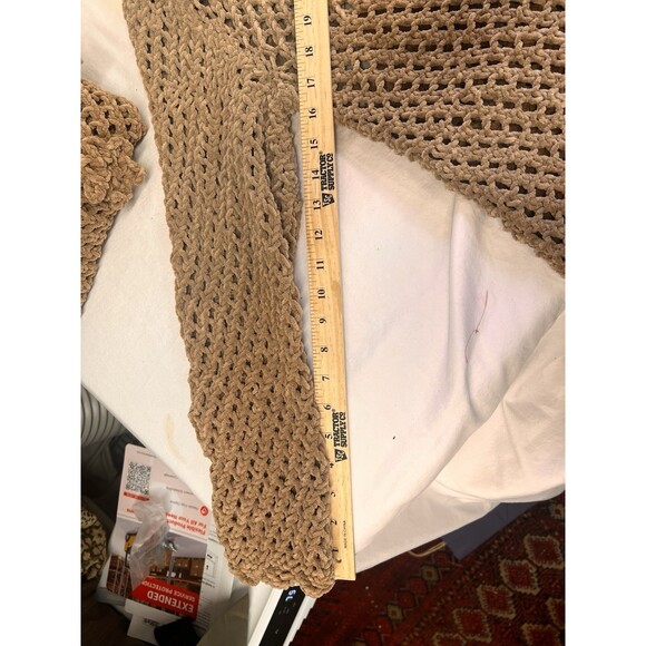 Crochet Vintage Beige Sweater, Skirt & Bag Set Henrietta Tanuska Beverly Hills s - Picture 8 of 16